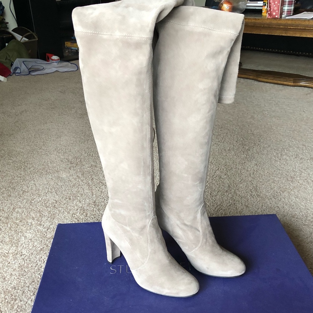 Stuart Weitzman Highland Over the Knee Boot Taupe